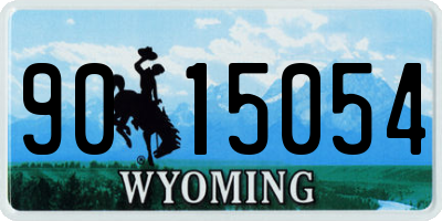 WY license plate 9015054