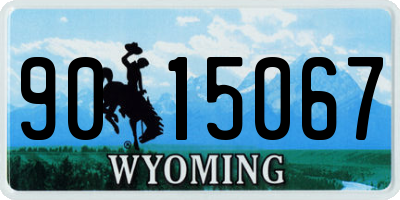 WY license plate 9015067