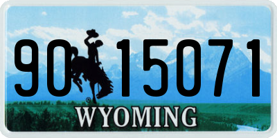 WY license plate 9015071