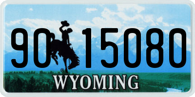 WY license plate 9015080
