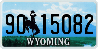WY license plate 9015082