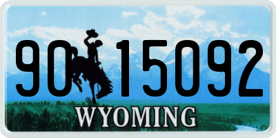 WY license plate 9015092