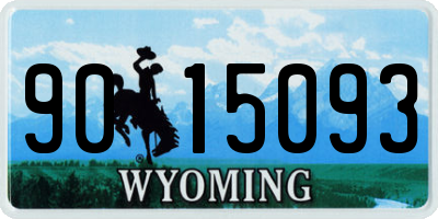 WY license plate 9015093