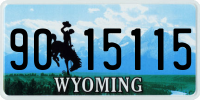 WY license plate 9015115