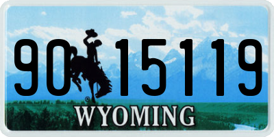 WY license plate 9015119