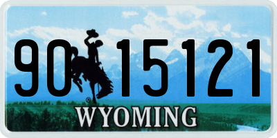 WY license plate 9015121