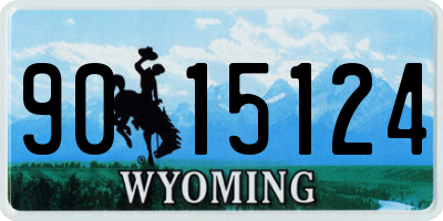 WY license plate 9015124