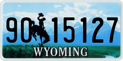 WY license plate 9015127