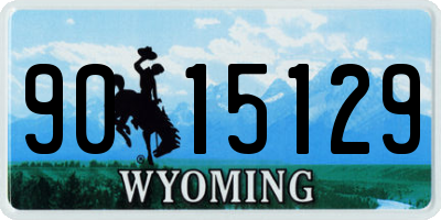 WY license plate 9015129