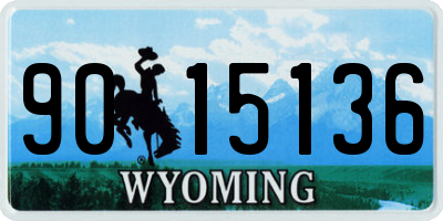 WY license plate 9015136