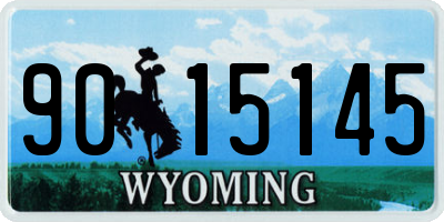 WY license plate 9015145
