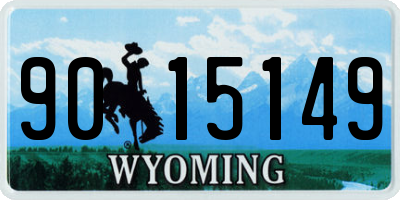WY license plate 9015149