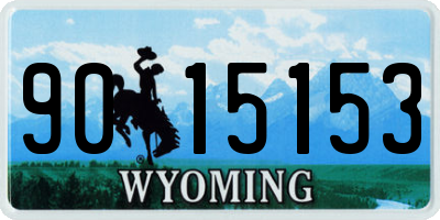 WY license plate 9015153