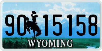 WY license plate 9015158