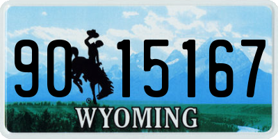 WY license plate 9015167
