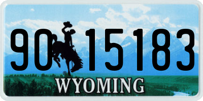 WY license plate 9015183