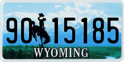 WY license plate 9015185