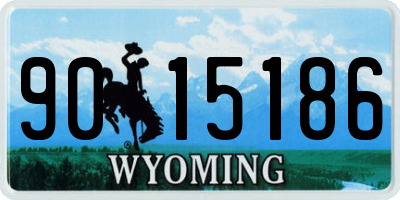 WY license plate 9015186