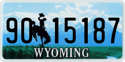 WY license plate 9015187
