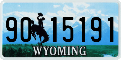 WY license plate 9015191