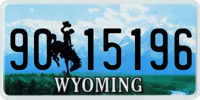 WY license plate 9015196