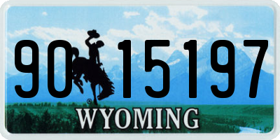 WY license plate 9015197