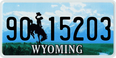 WY license plate 9015203