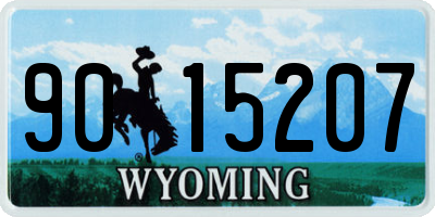 WY license plate 9015207