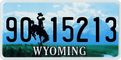 WY license plate 9015213