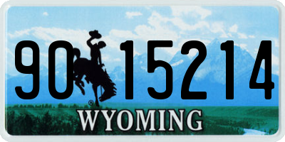 WY license plate 9015214