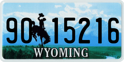 WY license plate 9015216