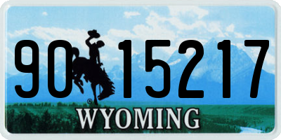 WY license plate 9015217