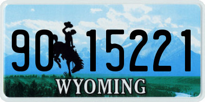 WY license plate 9015221