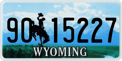 WY license plate 9015227