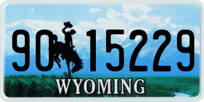 WY license plate 9015229