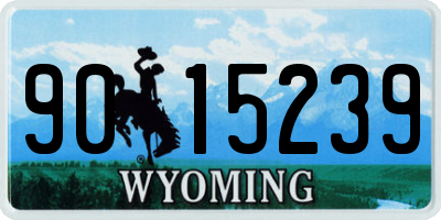 WY license plate 9015239
