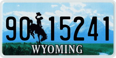 WY license plate 9015241
