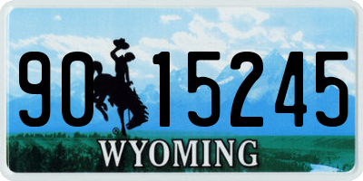 WY license plate 9015245