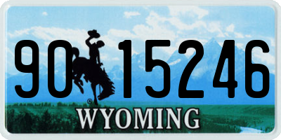WY license plate 9015246