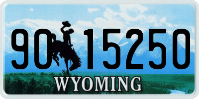 WY license plate 9015250
