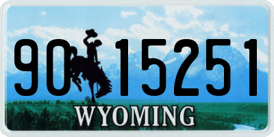 WY license plate 9015251