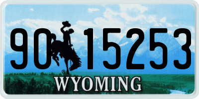 WY license plate 9015253