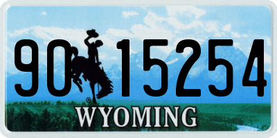 WY license plate 9015254