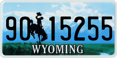 WY license plate 9015255