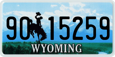WY license plate 9015259