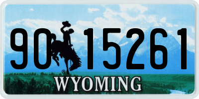 WY license plate 9015261