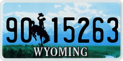 WY license plate 9015263