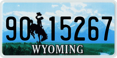 WY license plate 9015267