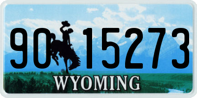 WY license plate 9015273