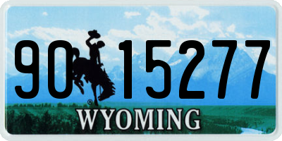 WY license plate 9015277